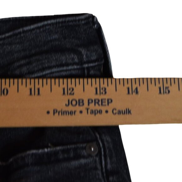 Madewell Black Mom Jeans Size 25 Distressed Knee High Rise Tapered 90s - Picture 4 of 9